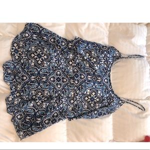 Blue dressy tank top